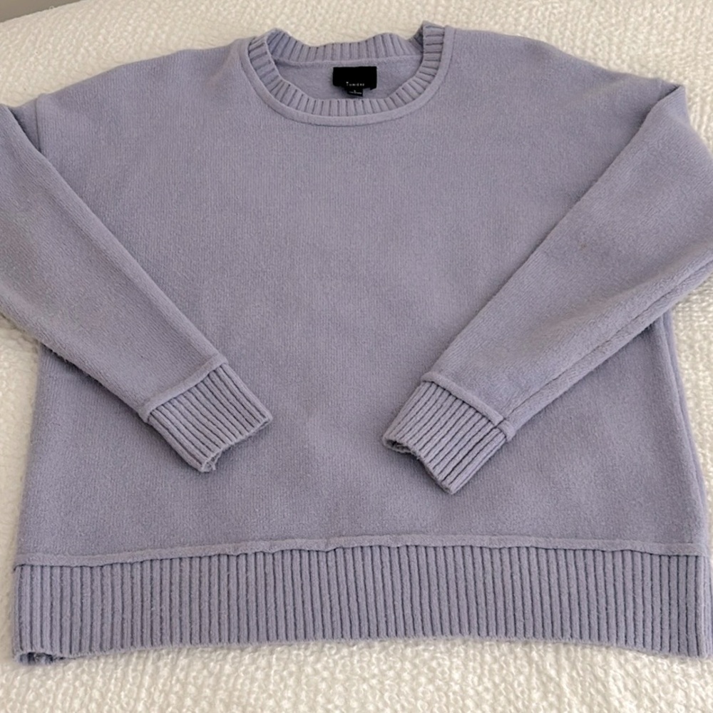 Lumiere thick purple cozy sweater size L.